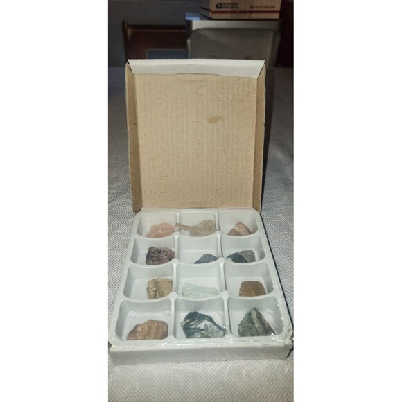 12pc Rough Raw Gemstone Blue/Green Quartz Crystal Healing Specimen - Picture 3 of 4